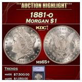 1881-o Morgan Dollar $1 ms65+ SEGS