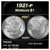 1921-p Morgan Dollar $1 Grades ms64+