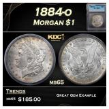 1884-o Morgan Dollar . $1 ms65 ICG