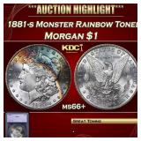 1881-s Morgan Dollar Monster Rainbow Toned 1 ms66+
