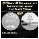 2023 Niue $2 Muhammad Ali Rumble in the Jungle Coi