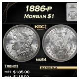 NGC 1886-p Morgan Dollar $1 ms64 NGC