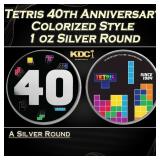 Tetris 40th Anniversary Colorized Style - 1 oz Sil