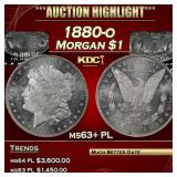 1880-o Morgan Dollar $1 ms63+ PL SEGS
