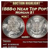 1888-o Morgan Dollar Near Top Pop! $1 ms66+ SEGS
