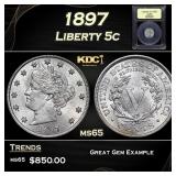 ***Auction Highlight*** 1897 Liberty Nickel 5c Gra