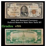 1929 $50 Green Seal Federal Reserve Note Grades vf