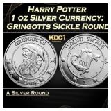 Harry Potter 1 oz Silver Currency: Gringotts Sickl