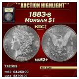 1883-s Morgan Dollar $1 ms62+ USCG