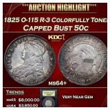 1825 Capped Bust Half Dollar O-115 R-3 Colorfully