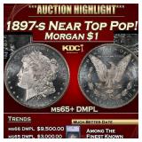 1897-s Morgan Dollar Near Top Pop! $1 ms65+ DMPL S