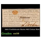 1863 Confederate States $60 Cotton Note Grades Cho