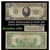 1928A $20 Green Seal Federal Reserve Note "Redeema