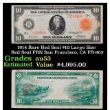 1914 $10 Large Size Red Seal FRN Rare Red Seal San
