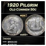 1920 Pilgrim Old Commem Half Dollar 50c Grades ms6