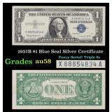 1957B $1 Blue Seal Silver Certificate Grades Choic