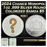 2024 Chance Monopoly 1oz .999 Silver Round Coloriz