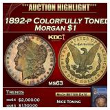 PCGS 1892-p Morgan Dollar Colorfully Toned 1 ms63