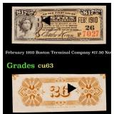 February 1910 Boston Terminal Company $17.50 Note
