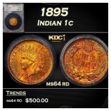 1895 Indian Cent 1c ms64 rd ACG