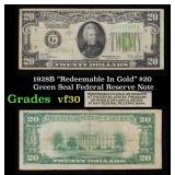 1928B $20 Green Seal Federal Reserve Note "Redeema