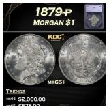 1879-p Morgan Dollar $1 ms65+ SEGS