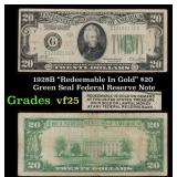 1928B $20 Green Seal Federal Reserve Note "Redeema