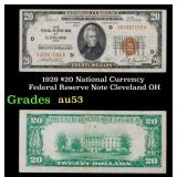 1929 $20 Green Seal Federal Reserve Note Grades Se