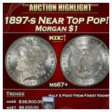 1897-s Morgan Dollar Near Top Pop! $1 ms67+ SEGS