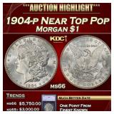 1904-p Morgan Dollar Near Top Pop $1 ms66 SEGS
