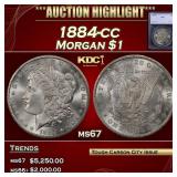 1884-cc Morgan Dollar $1 ms67 SEGS