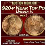 1920-p Lincoln Cent Near Top Pop! 1c ms67 rd SEGS