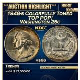 1948-s Washington Quarter Colorfully Toned TOP POP