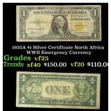 1935A $1 Silver Certificate North Africa WWII Emer