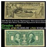 1896 $1 large size Silver Certificate Martha & Geo