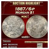 1887/6-p Morgan Dollar $1 ms65+ SEGS