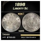 1898 Liberty Nickel 5c Grades ms65