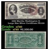 1886 $1 large size Silver Certificate Martha Washi