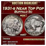 1931-s Buffalo Nickel Near Top Pop 5c ms67 SEGS