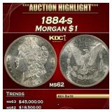 1884-s Morgan Dollar $1 ms62 USCG