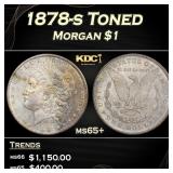 1878-s Morgan Dollar Toned $1 Grades ms65+