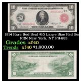 1914 $10 Large Size Red Seal FRN Rare Red Seal New