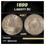 1899 Liberty Nickel 5c ms66 SEGS