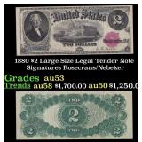 1880 $2 Large Size Legal Tender Note Grades Select