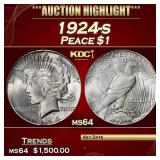 1924-s Peace Dollar $1 ms64 SEGS