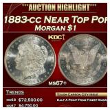 1883-cc Morgan Dollar Near Top Pop $1 ms67+ SEGS