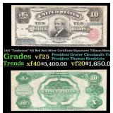 1891 $10 Red Seal Silver Certificate "Tombstone" G