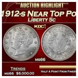 1912-s Liberty Nickel Near Top Pop 5c ms66 SEGS