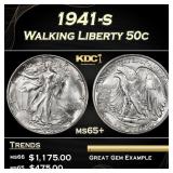 1941-s Walking Liberty Half Dollar 50c Grades GEM+