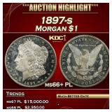 1897-s Morgan Dollar $1 ms66+ PL SEGS